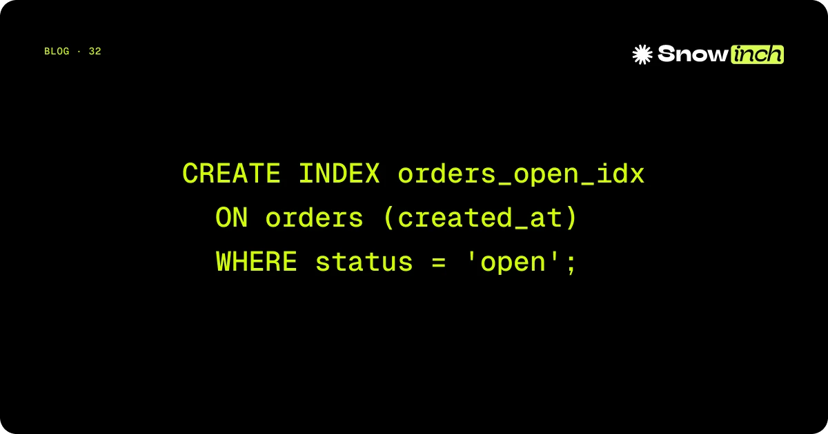 Cover image for the article “Partial indexes in PostgreSQL: EXPLAIN ANALYZE proof and a negative control” Cover image for the article “Partial indexes in PostgreSQL: EXPLAIN ANALYZE proof and a negative control”