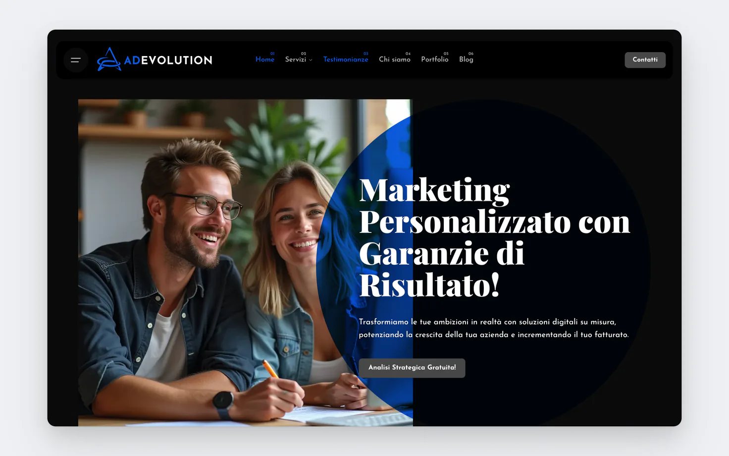 La web de ADevolution antes del rebranding
