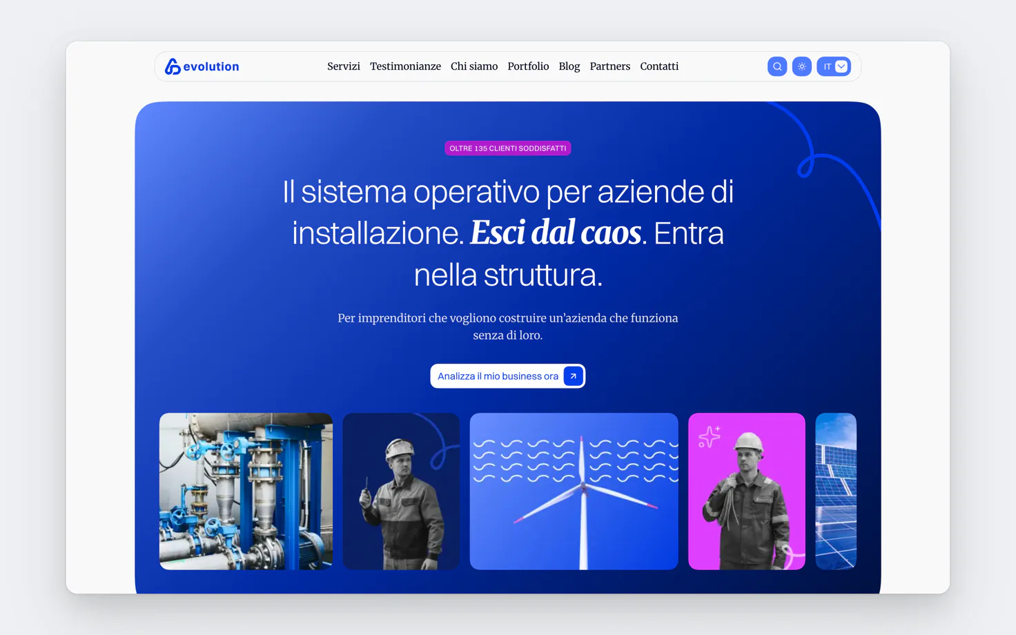 La web de ADevolution con la segunda identidad
