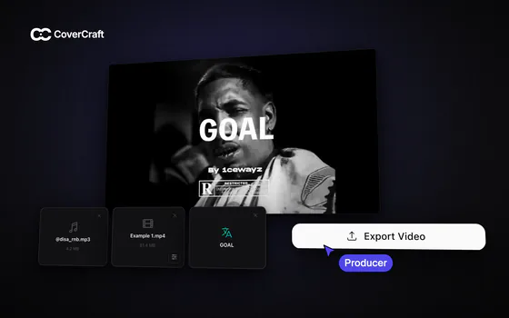 La página de CoverCraft, los vídeos listos para YouTube para quien produce type beats.