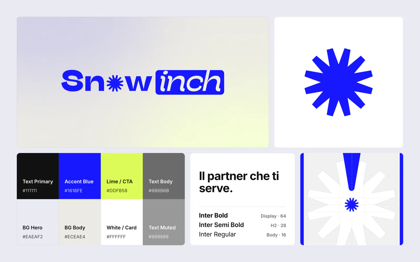 La versión 2 de la marca Snowinch: solo colores claros, sin aurora