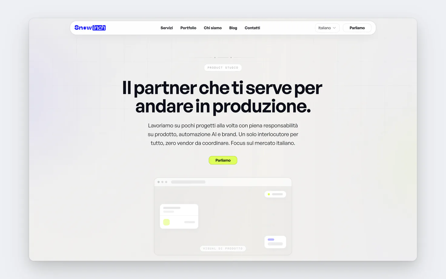 La web de Snowinch con la versión 2