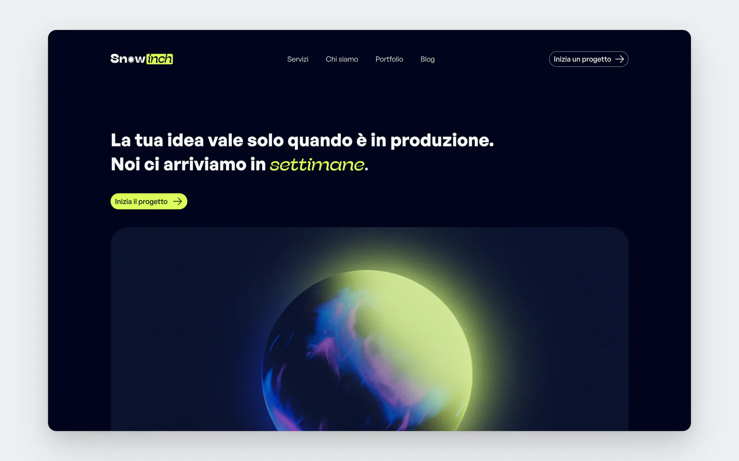 La web de Snowinch con la versión 3