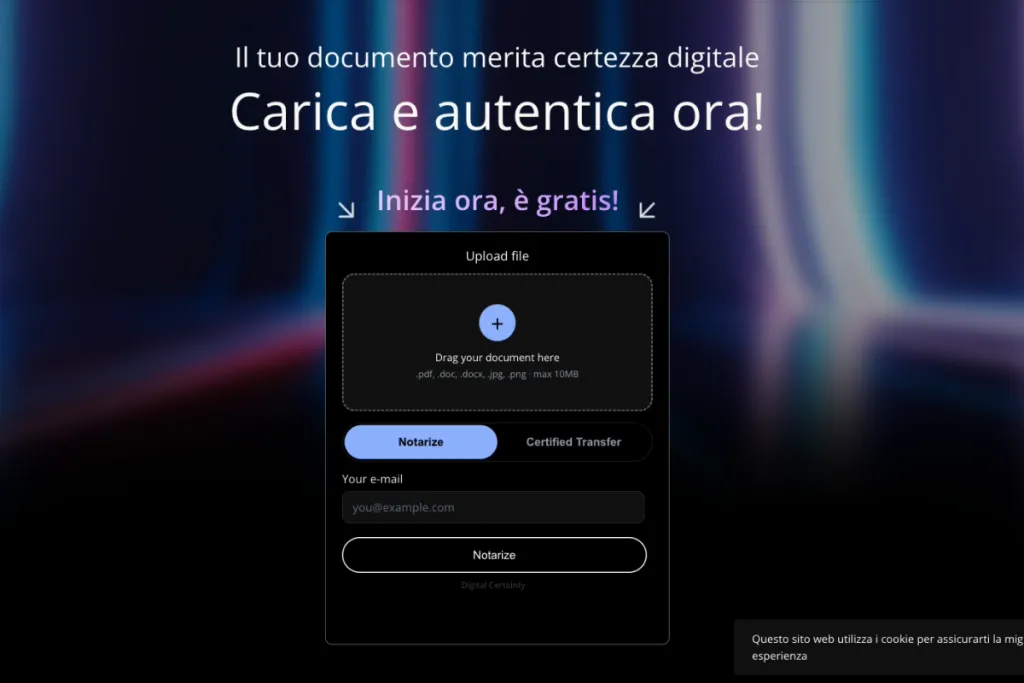 Anteprima del progetto «Notarify» realizzato per Notarify Anteprima del progetto «Notarify» realizzato per Notarify
